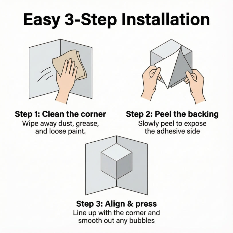 NOVA Corners - 3D Illusion Wall Art For Empty Corners