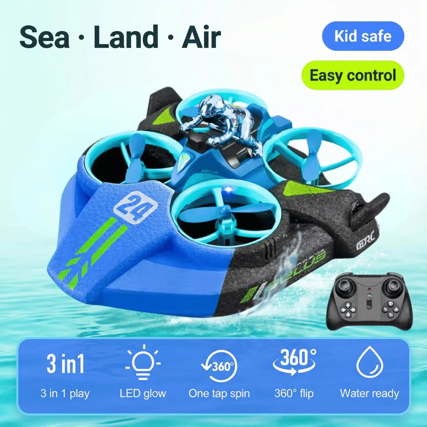 TriZone 3 in 1 Stunt RC Drone