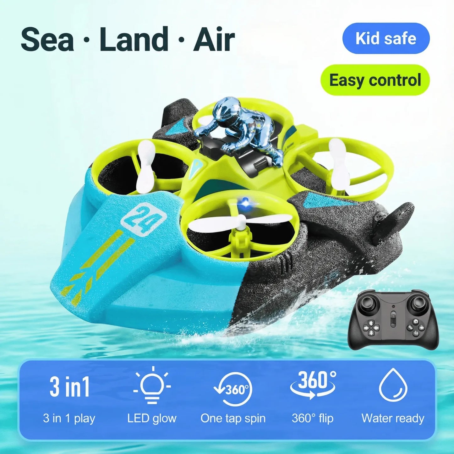 TriZone 3 in 1 Stunt RC Drone